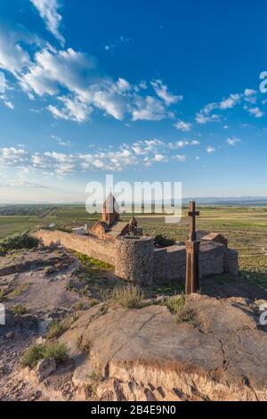 Armenien, Khor Virap, das Kloster Khor Virap, 6. Jahrhundert, Dawn Stockfoto