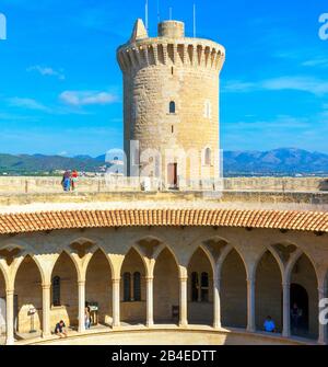 Schloss Bellver, Palma de Mallorca, Mallorca, Balearen, Spanien, Europa Stockfoto