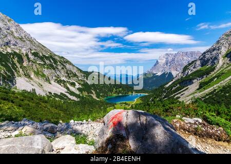 Seebensee, Österreich, Tyrol, Ehrwald Stockfoto