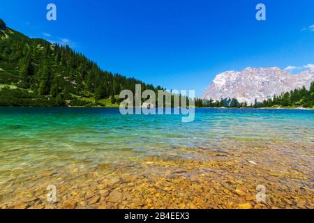 Seebensee, Österreich, Tyrol, Ehrwald Stockfoto
