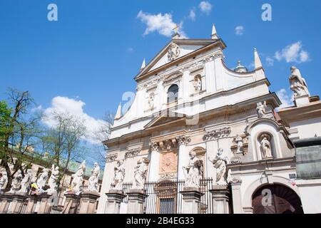 Fassade der Kirche der Heiligen Peter und Paul, Krakow, Polen Stockfoto