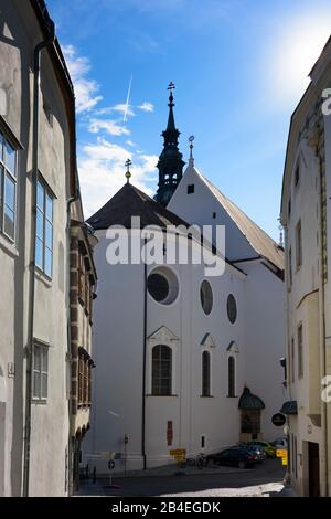 Krems an der Donau, Stadtpfarrei (Pfarrkirche) im Mostviertel, Oberösterreich, Oberösterreich, Österreich Stockfoto