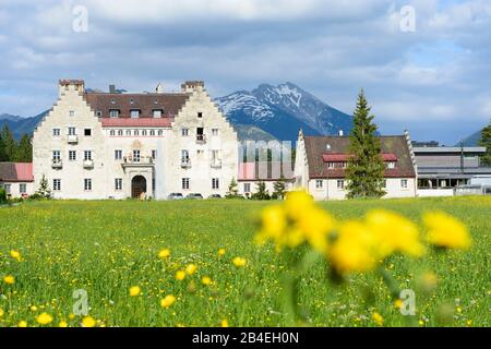 Gemeinde Krün, Schloss Schloss Kranzbach in Klais in Oberbayern, Garmisch-Partenkirchen, Oberbayern, Bayern/Bayern, Deutschland Stockfoto