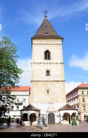 Slowakei, Kosice (Kaschau), Hauptplatz Hlavna, Stadtturm Stockfoto