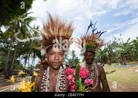 Traditionelle Sing Sing von Kofure, Tufi, Oro Provinz, Papua Neu Guinea Stockfoto