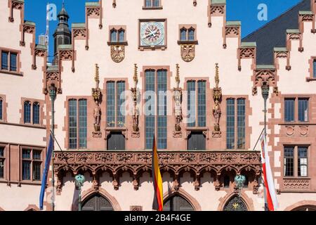 Deutschland, Hessen, Frankfurt, die Römer sind seit dem 15. Jahrhundert das Rathaus der Stadt Frankfurt am Main Stockfoto