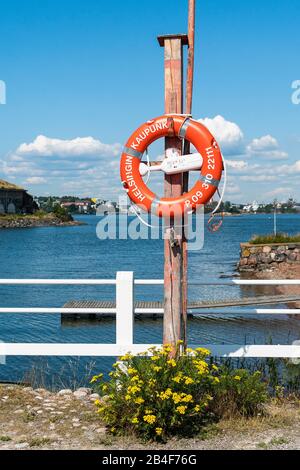 Helsinki, Insel Suomenlinna, Meeresfestung, Rettungsschwimmer Stockfoto