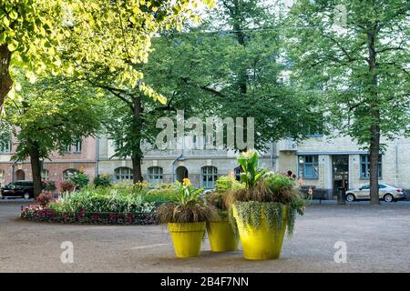 Helsinki, Jugendstil-Architektur im Eira-Viertel, Kapteeninpuistikko, Kapitänsplatz Stockfoto