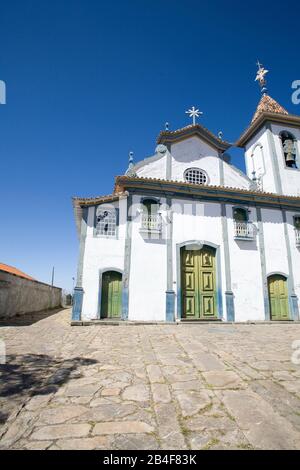 Edifício da Igreja de Nossa Senhora do Rosário em Diamantina, patrimônio Cultural da Humanidade - imaginiert para composição panorâmica, barroco, Nossa S. Stockfoto