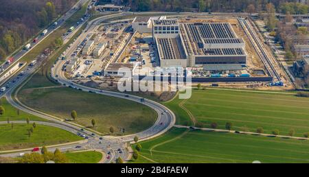 Luftbild der Geldbank der Deutschen Bundesbank in Dortmund-Aplerbeck an der Autobahn A40 Ruhrschnellweg, B1, Fort Knox von Deutschland in Dortmund im Ruhrgebiet im Bundesland Nordrhein-Westfalen, Deutschland. Stockfoto