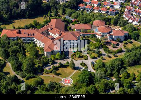 Luftbild Helios Klinik Hattingen, Reha-Klinik in Hattingen, Ruhrgebiet, Nordrhein-Westfalen, Deutschland, Stockfoto