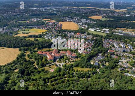 Luftbild Helios Klinik Hattingen, Reha-Klinik in Hattingen, Ruhrgebiet, Nordrhein-Westfalen, Deutschland, Stockfoto