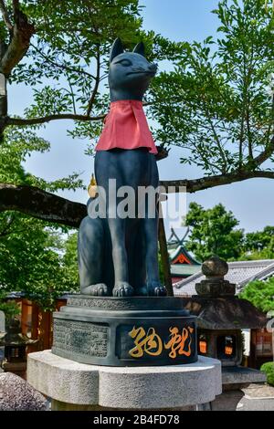 Fox-Statue, Fushimi Inari-Schrein, Kyoto, Honshu, Japan Stockfoto