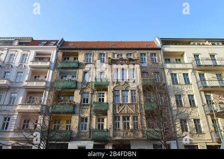 Altbauten, Rykestraße, Prenzlauer Berg, Berlin, Deutschland Stockfoto