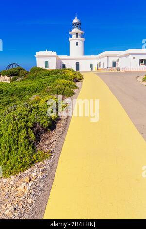 Leuchtturm Cap de Cavalleria, Menorca, Balearen, Spanien, Europa Stockfoto