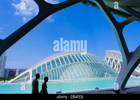 Stadt der Künste und Wissenschaften, Valencia, Comunidad Autonoma de Valencia, Spanien Stockfoto