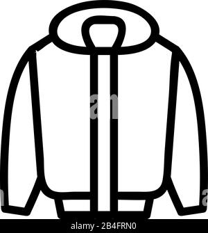 Symbolvektor für Winterjacke. Abbildung der isolierten Kontursymbole Stock Vektor