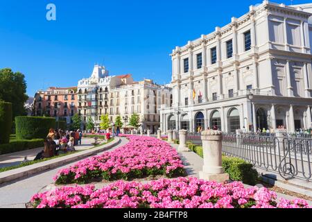 Royal Theater, Plaza de Oriente, Madrid, Spanien, Europa Stockfoto