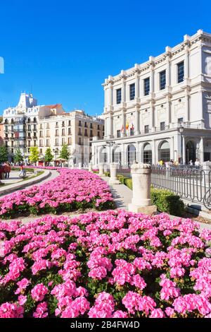 Royal Theater, Plaza de Oriente, Madrid, Spanien, Europa Stockfoto