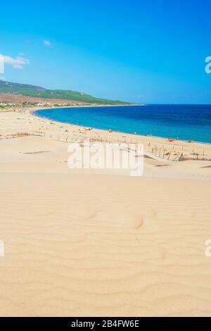 Strand von Bolonia, Bolonia, Cadiz, Costa de la Luz, Andalusien, Spanien Stockfoto