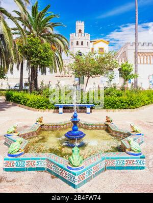 Platz Santa Maria, Tarifa, Costa de la Luz, Provinz Cádiz, Andalucia, Spanien, Europa Stockfoto