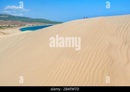 Strand von Bolonia, Bolonia, Provinz Cadiz, Costa de la Luz, Andalusien, Spanien Stockfoto