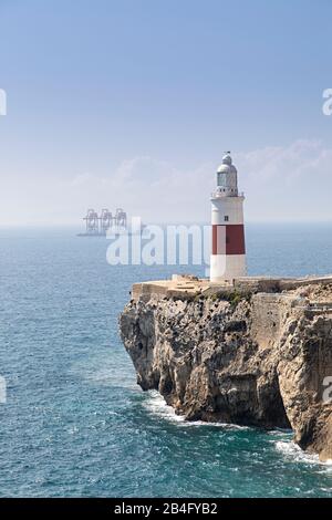 Trinity House Lighthouse, Europa Point, Gibraltar Stockfoto