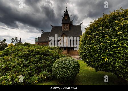 Europa, Polen, Niedermösien, Vang Stave Kirche in Karpacz/Stabkirche Wang Stockfoto