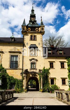 Europa, Polen, Niedermösien, Zamek Kliczkow / Schloss Kliczkow / Schloss Klitschdorf Stockfoto