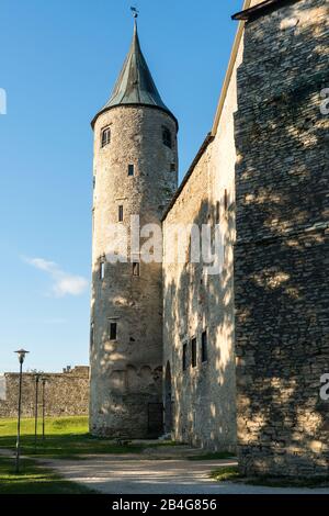 Estland, Westküste, Kurort Haapsalu, Bischofsburg, Haapsalu Linnus, Kathedale, Turm Stockfoto