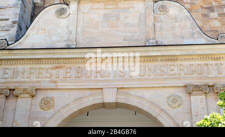 Georgenkirche, Taufkirche Johann Sebastian Bach, Fassade, historisch, Eisenach, Thüringen, Deutschland, Europa, Stockfoto