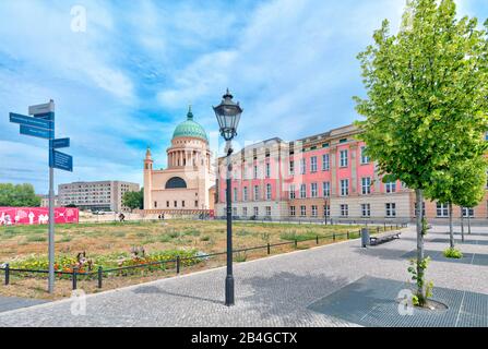 Ringer-Kolonien, Steubenplatz, Landtag, Hochschule, Nikolaikirche, Potsdam, Brandenburg, Deutschland, Europa Stockfoto