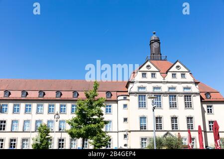 Alte Schule, Hausfassade, Stadtansicht, historisch, Eisenach, Thüringen, Deutschland, Europa, Stockfoto