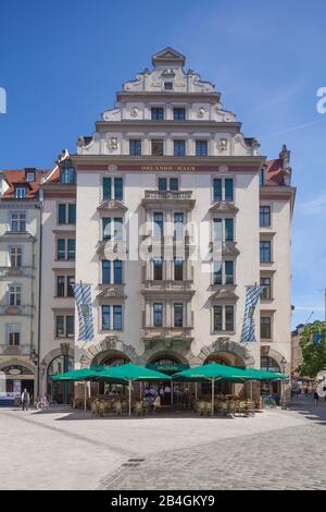 Orlandohaus am Platzl, Gastronomie, München, Oberbayern, Bayern, Deutschland, Europa Stockfoto