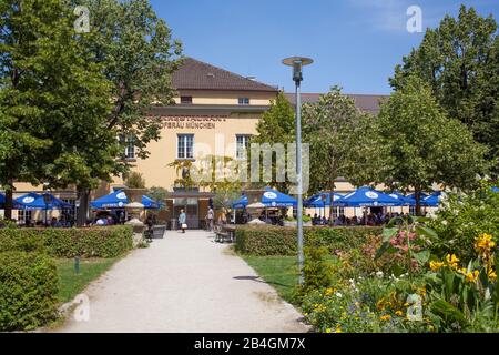 Biergarten, Alter Botanischer Garten, München, Oberbayern, Bayern, Deutschland, Europa Stockfoto