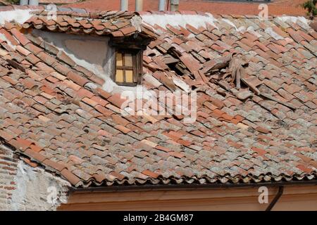 Altes Dach in Ãvila, Castilla y León, Spanien, Europa Stockfoto