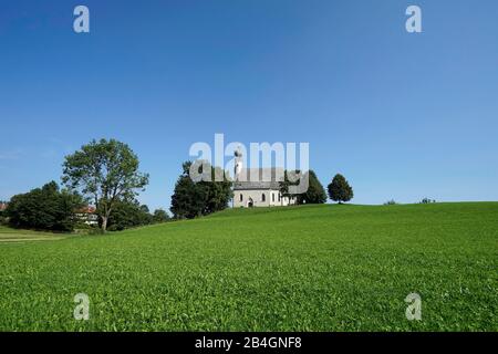 Deutschland, Bayern, Oberbayern, Traunstein, Ettendorfer Kirche Stockfoto