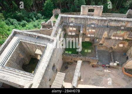 Die Burg Landstejn, Tschechien, wurde Anfang des 13. Jahrhunderts vermutlich von den mährischen Premysliden als Stützpunkt für das Gebiet von Böhmen, Mähren und Österreich erbaut. Stockfoto