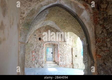 Die Burg Landstejn, Tschechien, wurde Anfang des 13. Jahrhunderts vermutlich von den mährischen Premysliden als Stützpunkt für das Gebiet von Böhmen, Mähren und Österreich erbaut. Stockfoto