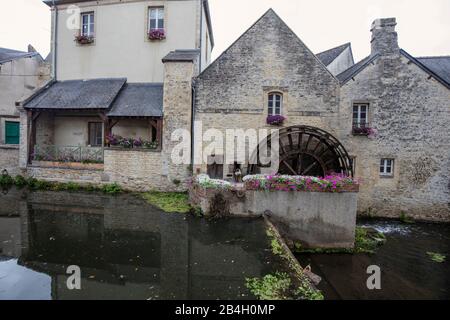 Bayeux, Altstadt, Mühle, Normandie Stockfoto