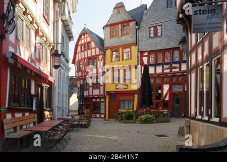 Fachwerk am Fischmarkt in der Altstadt, Limburg-Lahn, Hessen, Deutschland Stockfoto