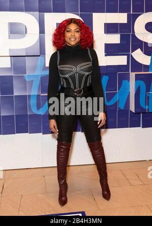 New York, Vereinigte Staaten. März 2020. Taraji P. Henson besucht American Express am Grand Central Terminal Vanderbilt Hall (Foto von Lev Radin/Pacific Press) am "Employee Appreciation Day" (Employee Appreciation Day) Credit: Pacific Press Agency/Alamy Live News Stockfoto