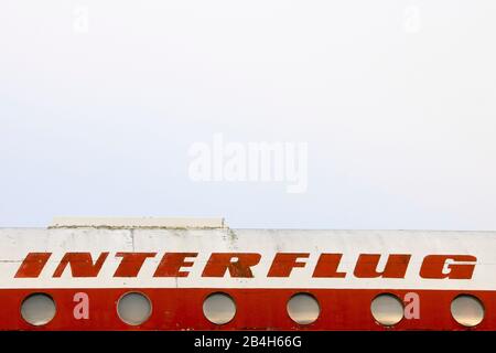 Interflug, Fluggesellschaft der DDR, Tupolews, Magdeburg, Sachsen-Anhalt, Deutschland. Stockfoto