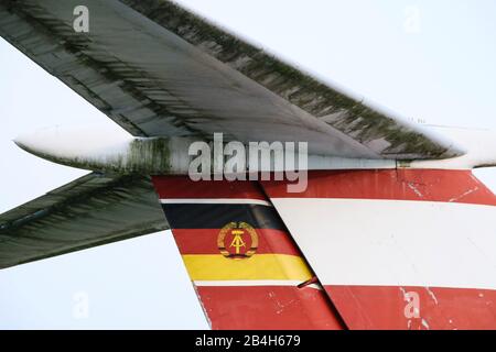 Interflug, Fluggesellschaft der DDR, Tupolews, Magdeburg, Sachsen-Anhalt, Deutschland. Stockfoto