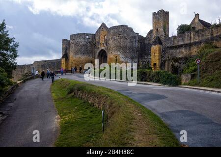 Porte des Tours in Domme, Périgord Stockfoto