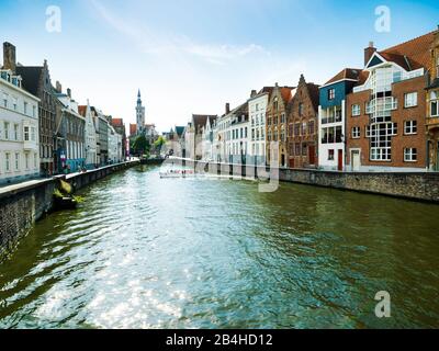 Canal in Brügges, Belgien Stockfoto