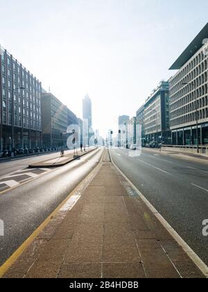 Via Vittor Pisani in Mailand, Italien Stockfoto