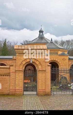 Eintritt zum Jüdischen Friedhof Weißensee in Berlin Stockfoto