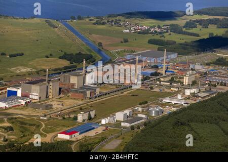 , Areal des ehemaligen Kernkraftwerks Greifswald (Kernkraftwerk Lubmin), Luftaufnahme, 18.10.2012, Deutschland, Mecklenburg-Vorpommern, Lubmin Stockfoto