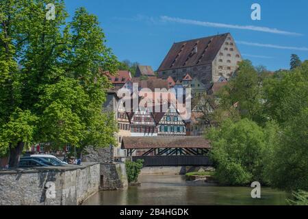 Rathaus Schwaebisch am Kocher, Deutschland, Baden-Württemberg, Schwebischhalle Stockfoto